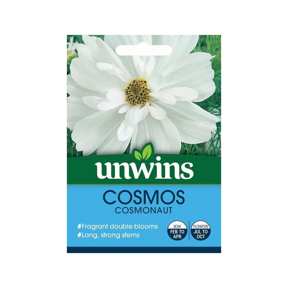 Unwins Grow Your Own Cosmos Cosmonaut Semi Double Flowers Seeds