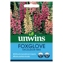 Unwins Grow Your Own Foxglove Excelisor Mix Attractive Flower Seeds