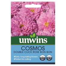 Unwins Grow Your Own Reliable Cosmos Double Click Rose Bon Bon Seeds