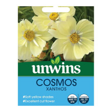 Unwins Grow Your Own Cosmos Xanthos Soft Yellow Shades Flower Seeds