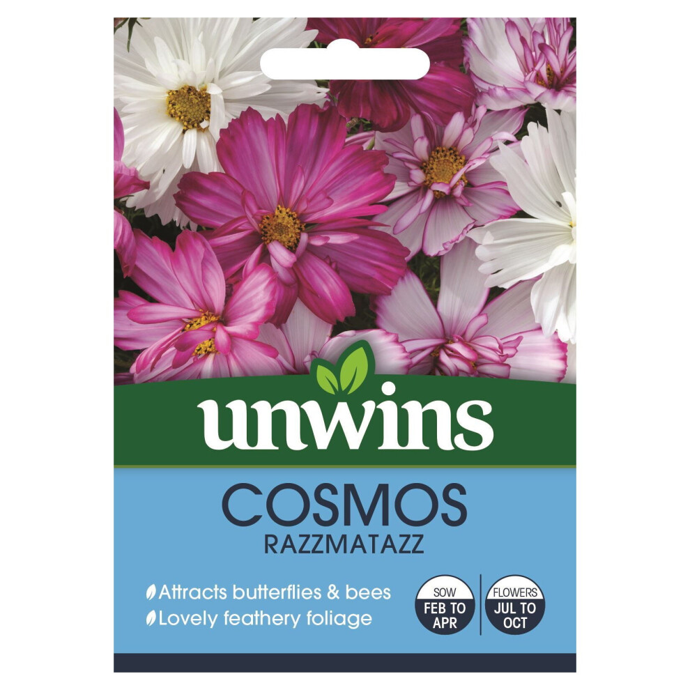Unwins Grow Your Own Feathery Foliage Cosmos Razzamatazz Seeds