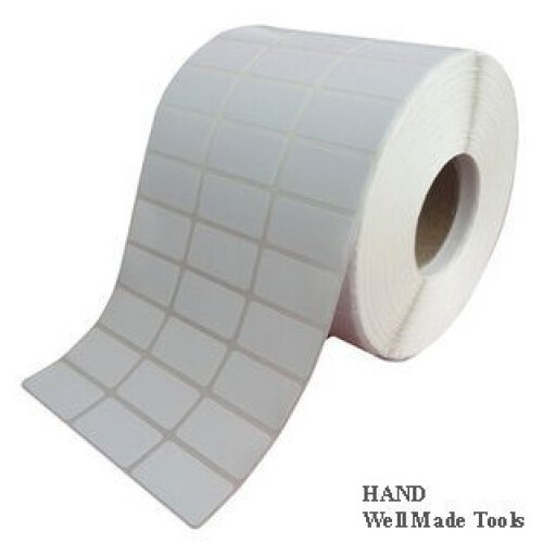 Get HAND Plain Labels, Tailor labels, White Rectangular 32x19mm, Roll of 5000 Pcs