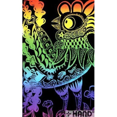 HAND Scratch Art Paper, MultiColour 10-Sheets 1