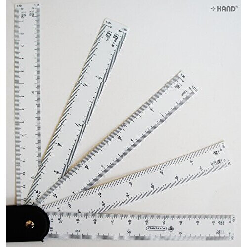 NO.0217 Pocket Ratio Pattern Aid Clothes Making Ruler with Ratio Guide All in One 2