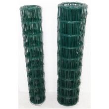 (0.9M x 20M Fencing Roll) 0.9M 1.2M Green PVC Coated Steel Mesh Fencing Wire Galvanised 1M 1.5M Stakes