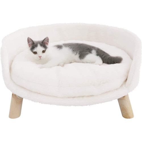 Bingopaw (M(60cm)) Elevated Cat Beds, Cat Stool Bed Durable Round Cat Chair Cushion Sofa