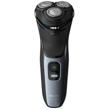 Philips Series 3000 Wet or Dry Men's Electric Shaver with a 5D Pivot & Flex Heads, Shiny Blue
