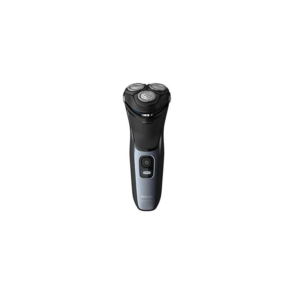 Philips Series 3000 Wet or Dry Men's Electric Shaver with a 5D Pivot & Flex Heads, Shiny Blue