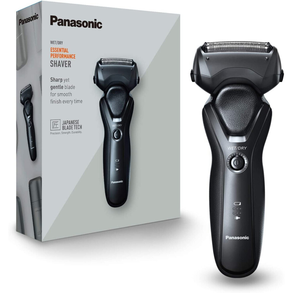 Panasonic ES-RT37 Wet and Dry Electric 3-Blade Shaver for Men, 16.4 x 6.5 x 5 cm, Black, 713 g, ES-RT37-K511, UK 2 Pin Plug