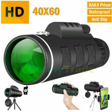 40X60 Zoom Optical HD Lens Monocular Telescope Starscope Hunting Camping Outdoor