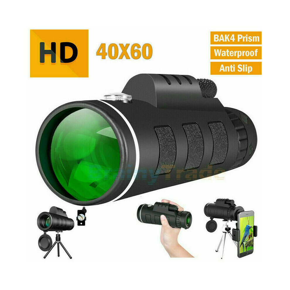 40X60 Zoom Optical Hd Lens Monocular Telescope Starscope Hunting Camping Outdoor 683546297075