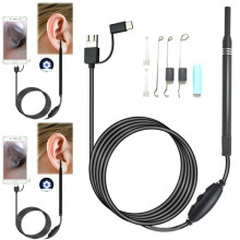 3 In 1 HD Ear Cleaning Endoscope USB 5.5mm Visual Earpick Camera Spoon Otoscope
