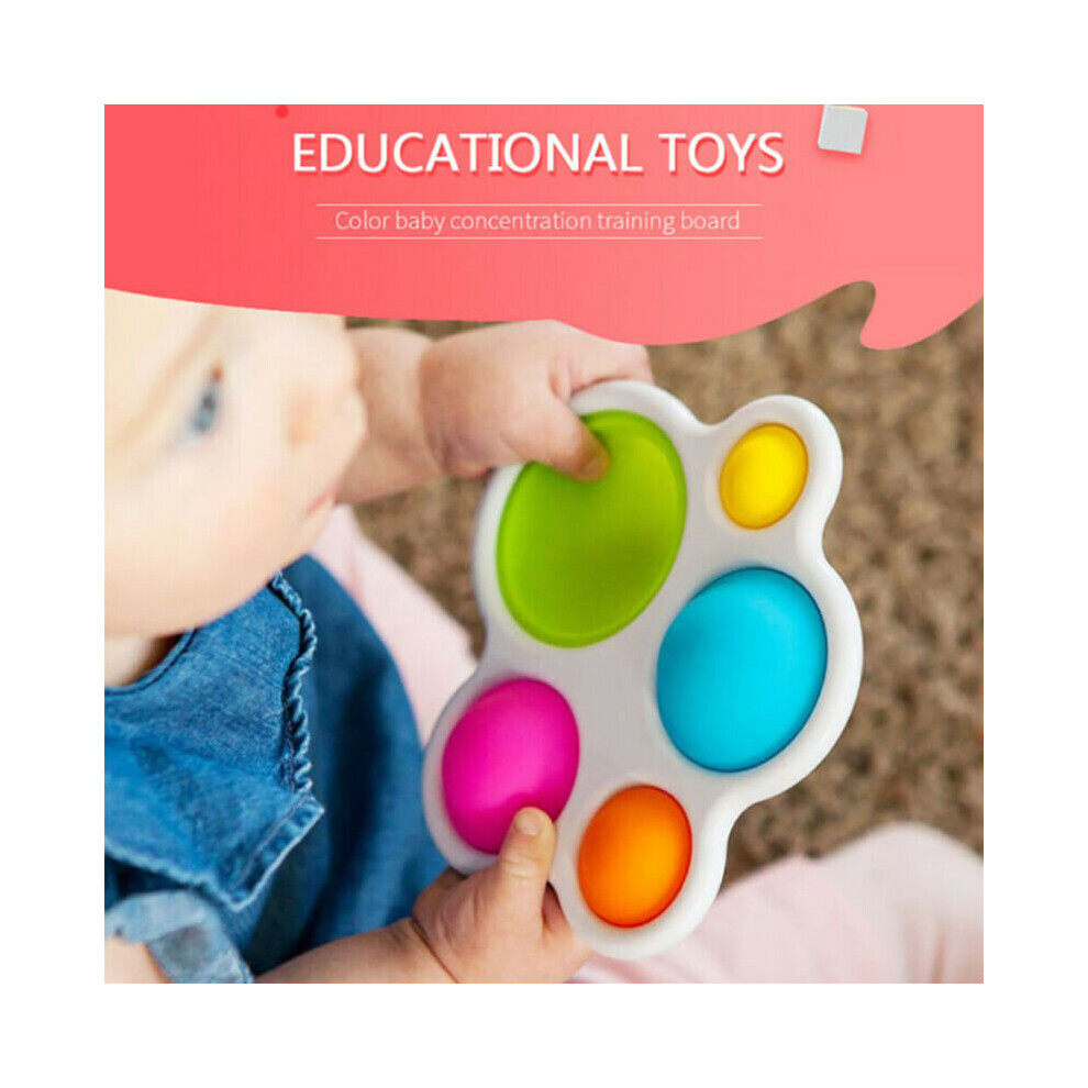 Baby Simple Dimple Sensory Toys--Silicone Flipping Board Brain Teasers Best Gift