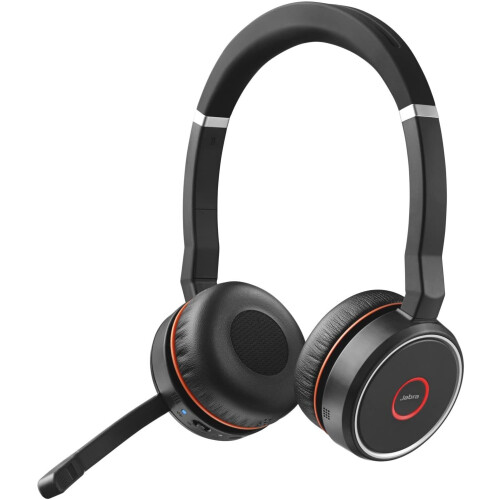 Jabra Jabra Evolve 75 Bluetooth Headset UC Bundle,Wall Adapter,USB Dongle 1