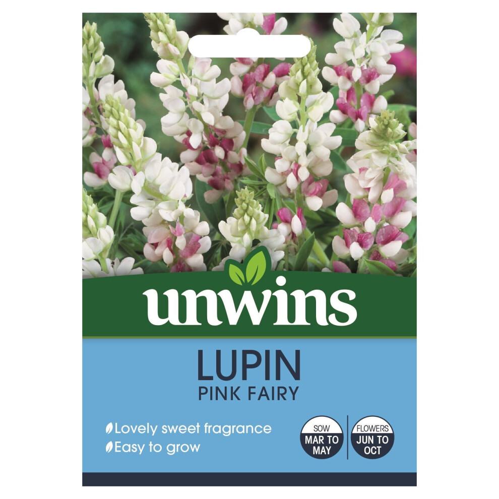 Unwins Grow Your Own Sweet Fragranced Lupin Pink Fairy Flower Seeds