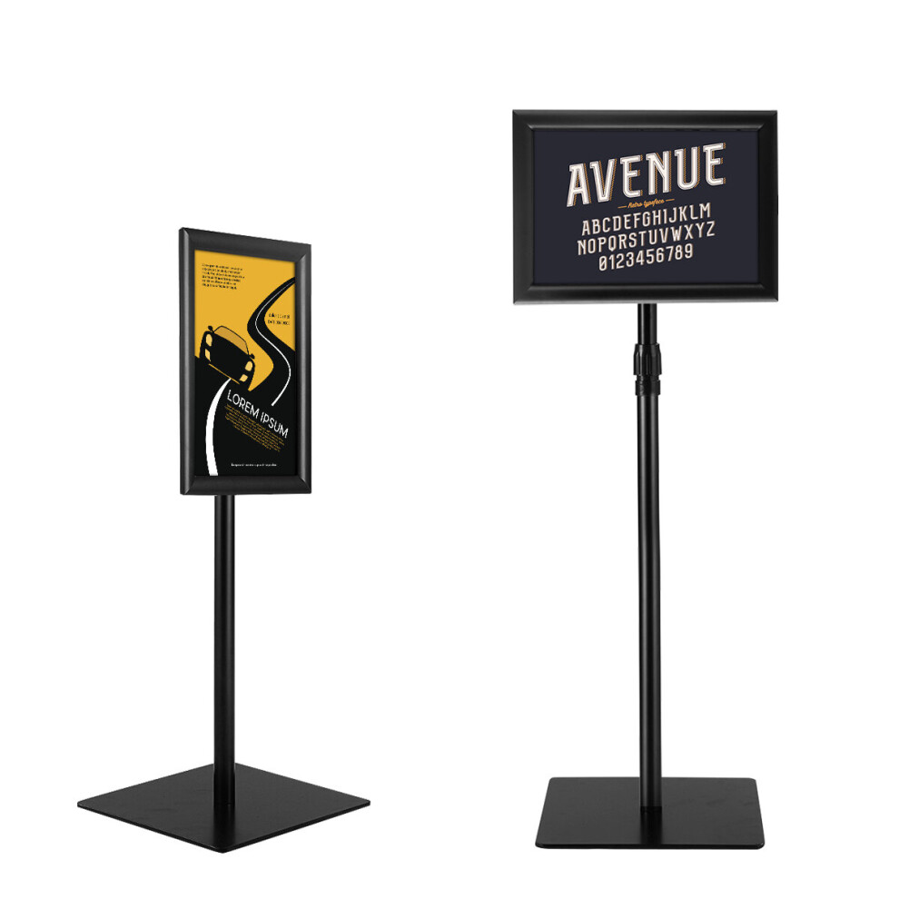 A4 Height-Adjustable Pedestal Poster Stand Portable Floor Sign