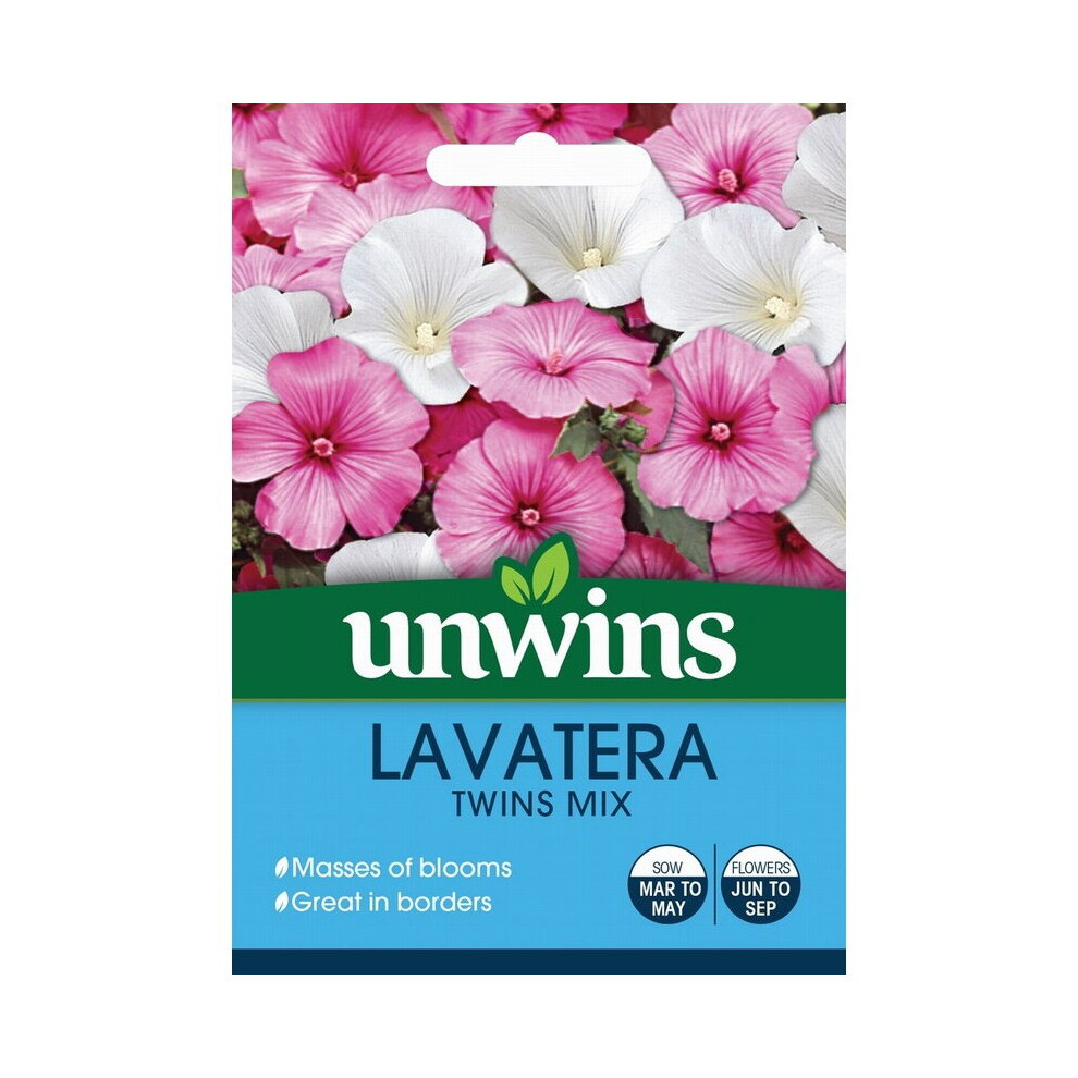 Unwins Grow Your Own Lavatera Twins Mix Masses Of Blooms Flower Seeds