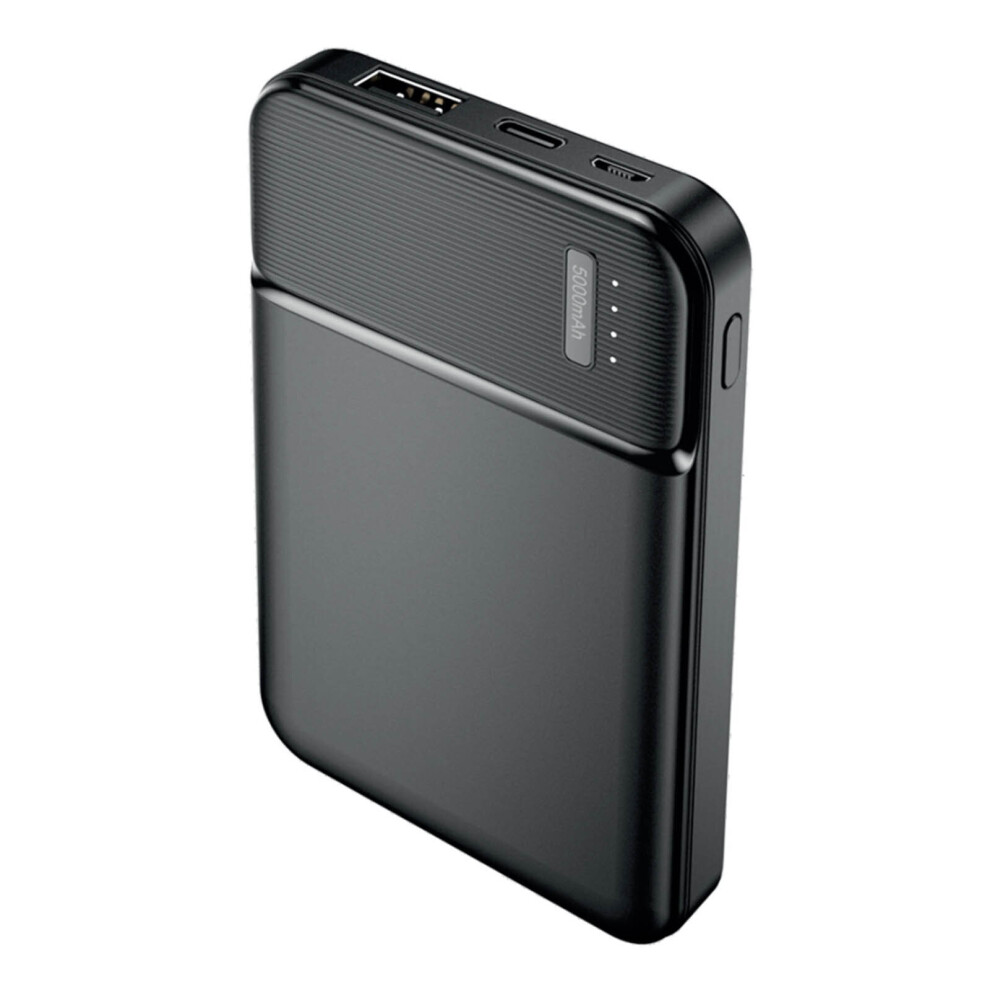 Powerbank 5000Mah Usb 2.4A Output Compact And Lightweight Maxlife Black 5900495758262