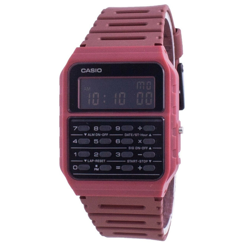 Casio CA-53WF-4B Red Calculator Digital Watch, Dual Time, Vintage Casio, Unisex - Image 5