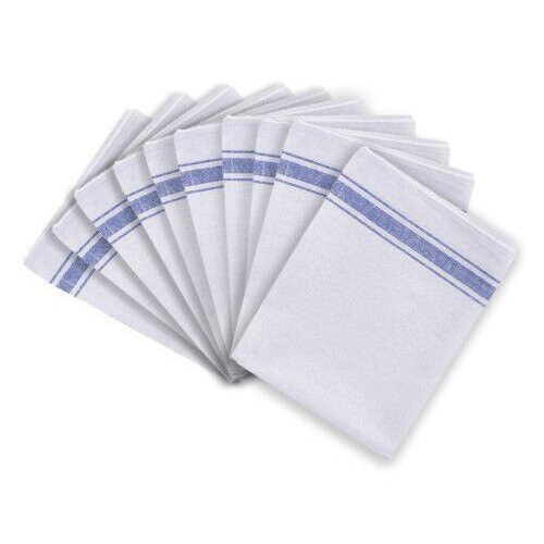 White Cotton Tea Towel - White - Pack of 10 - Discounted Cleaning Supplies - TW1929AVO