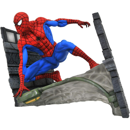 Diamond Select DIAMOND SELECT TOYS Marvel Comic Gallery: Spider-Man Web-Diorama PVC Figur, One-Size 1