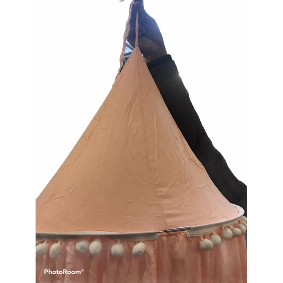 (, Gold) Round Ball Children's Bed Canopy Bedcover Mosquito Net Curtain Bedding Dome Tent Pink/Gold Hygrad