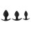 Black Velvet Silicone Three Piece Anal Training Set 1