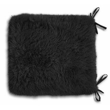 (Black , Pack of 8) Teddy Garden Chair Seat Foam Pads With Tie and