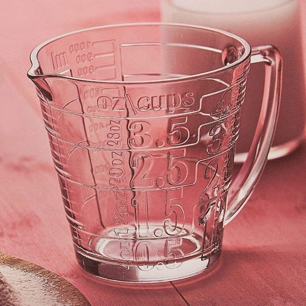 Pasabahce 1.130L Transparent Glass Measuring Jug In ml & oz