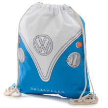 VW T1 Camper Drawstring Bag Blue Official Volkswagen