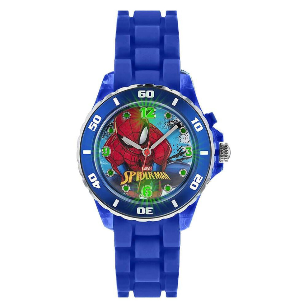 Marvel Spider-Man Blue Analogue Flashing Watch