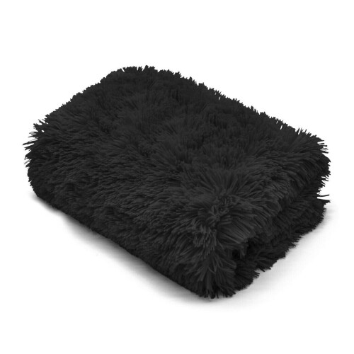 (Black) Teddy Throw Soft & Snug Warm Size 150 x 200 cm