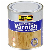 Rustins Quick Dry Coloured Varnish Satin Oak 500ml