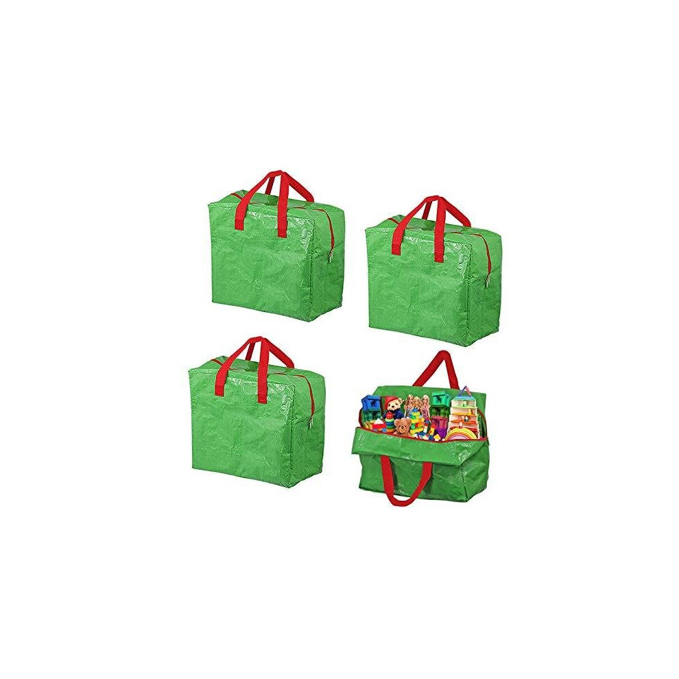 Large Toy Games Teddy Bear Organiser Storage Bag (Pack of 4, Green, 50L)