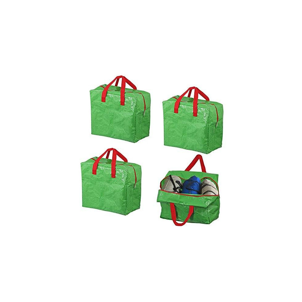 Large Car Boot Trunk Travel Organiser Storage Bag (Pack of 4, Green, 50L)