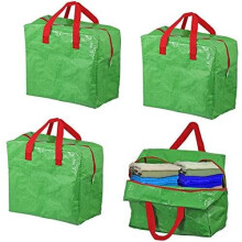 Large Clothes Shoes Wardrobe Organiser Storage Bag (Pack of 4, Green, 50L)