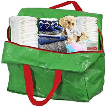 Large Baby Changing Nappy Accessories Bedding Clothes Organiser Bag (Green, 50L)