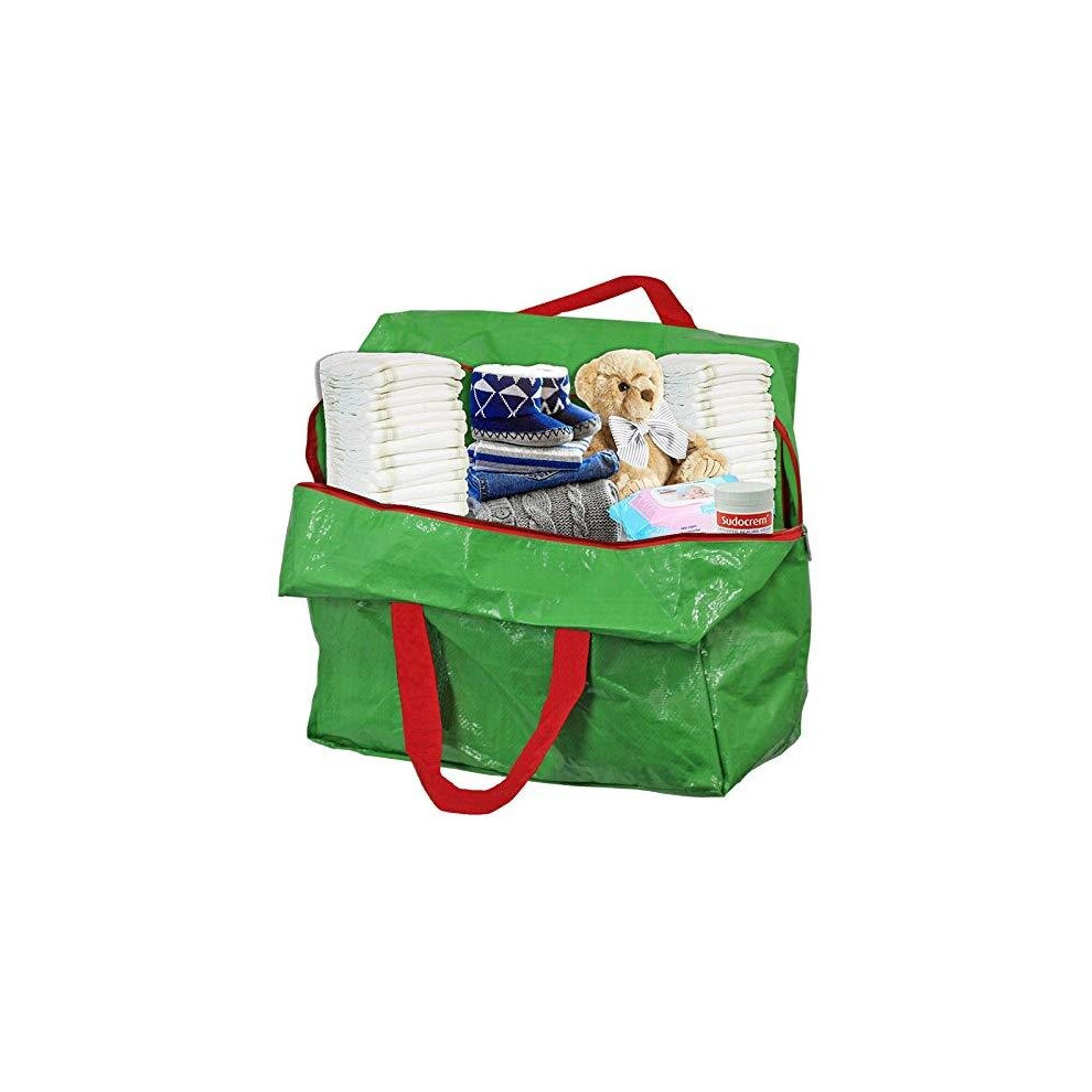 Large Baby Changing Nappy Accessories Bedding Clothes Organiser Bag (Green, 50L)