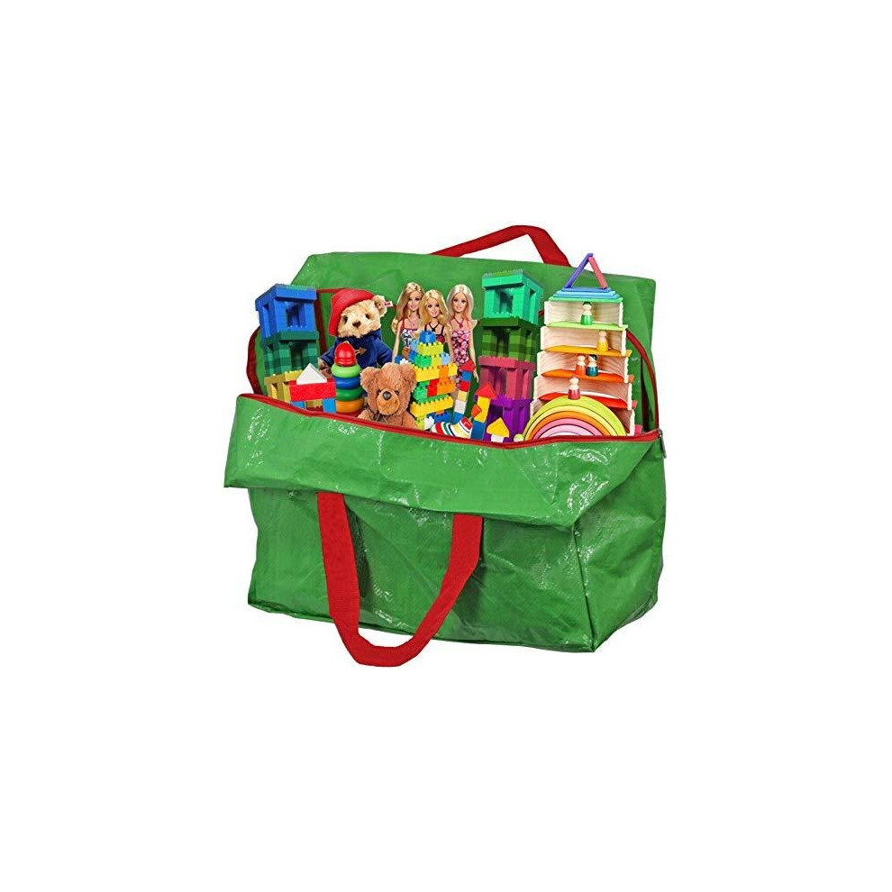 Large Toy Games Teddy Bear Storage Organiser Bag (Green, 50L)