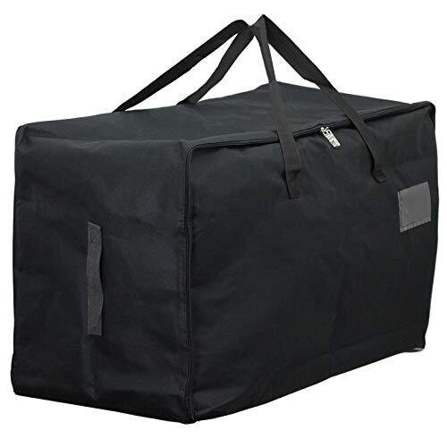 SPARES2GO Extra Large Canvas Fabric Car Boot Trunk Travel Storage Bag (Black, 100L)