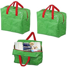 Large Baby Changing Nappy Accessories Bedding Clothes Storage Bag (Pack of 3, Green, 50L)