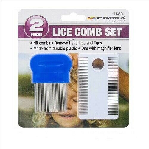 Prima Plastic Nit Hair Comb Set Magnifier Remove Head Lice And Eggs