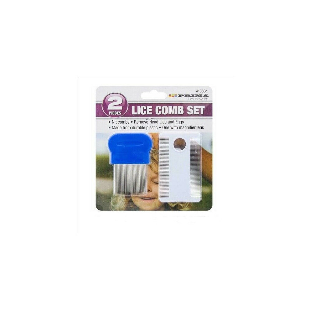 Prima Household Prima Plastic Nit Hair Comb Set Magnifier Remove Head Lice And Eggs