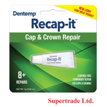Dentemp Recapit Recap-It No Mix Cement Loose Caps & Crowns Repairs - 1g