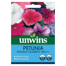 Unwins Grow Your Own Petunia Celebrity Mix F1 Vibrant Colour Seeds