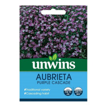 Unwins Grow Your Own Aubrieta Purple Cascada Traditional Variety Seeds
