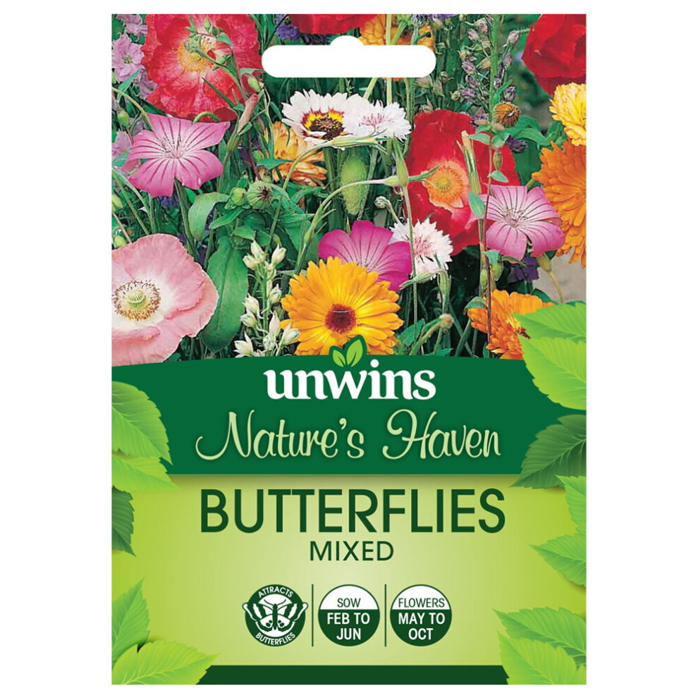 Unwins Grow Your Own Natures Haven Butterflies Mixed Flower Seeds