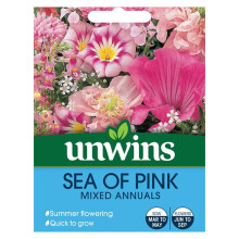 Unwins Grow Your Own Sea Of Pink Mixed Annuals Summer Flowering Seeds