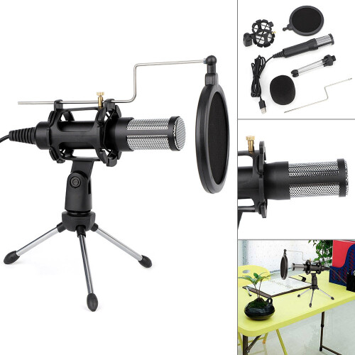 Condenser USB Microphone For Mac & Windows YouTube Skype Gaming Studio
