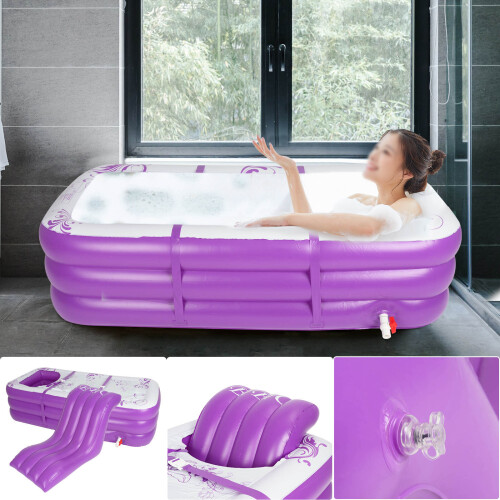 Inflatable Bath Tub Adult Portable SPA Warm Bathtub Blow Up Bath Pool ...